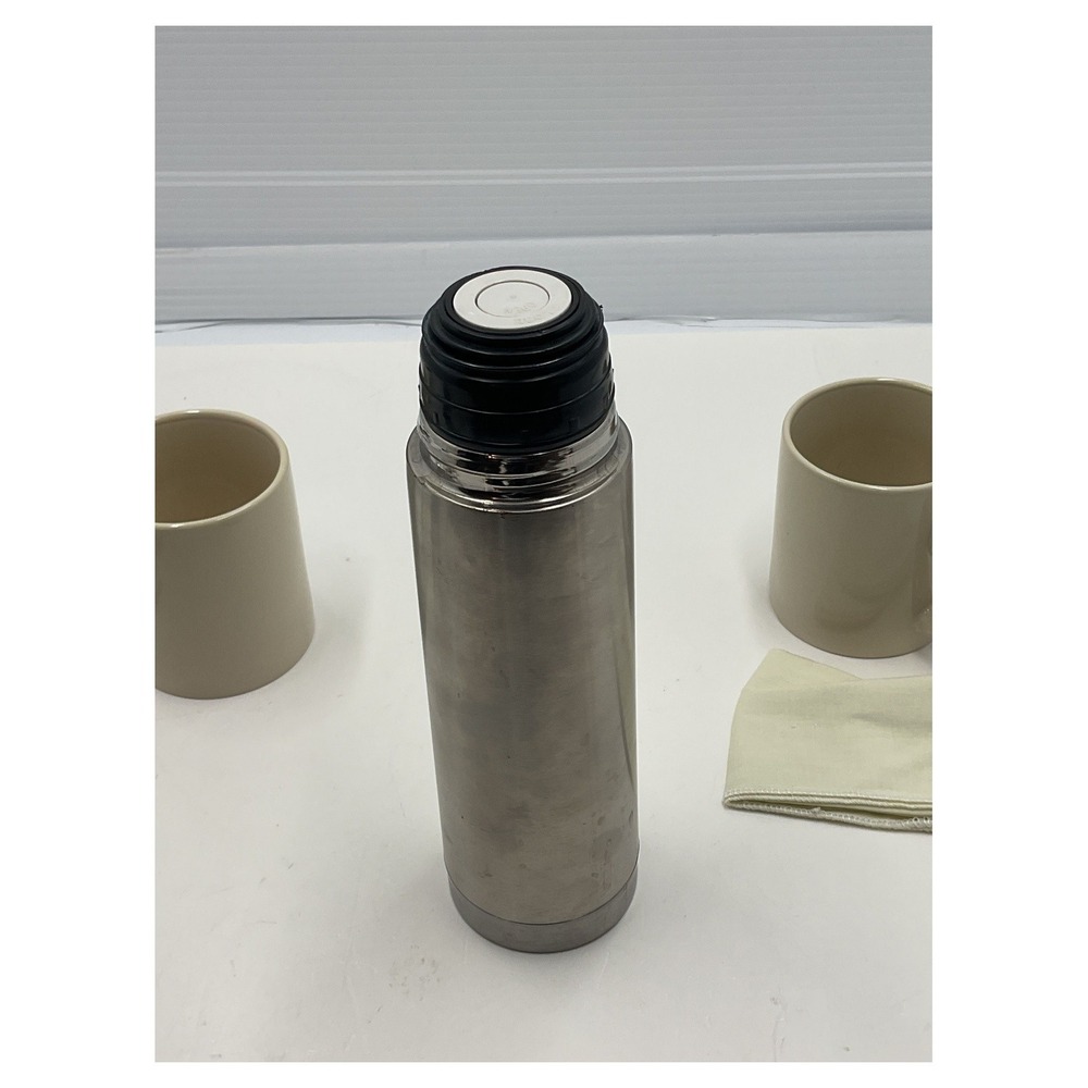 Gevalia Stainless Steel Travel Coffee Set with Thermos Mugs & Spoons - Picture 3 of 4